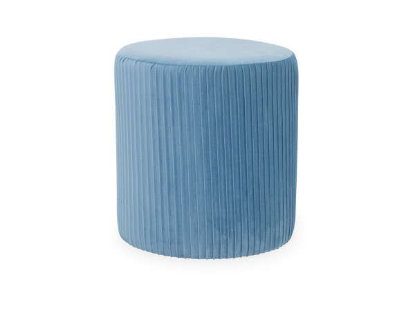 Hocker in blau aus Stoff