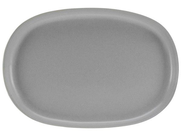 Platte UNO in grau aus Steinzeug