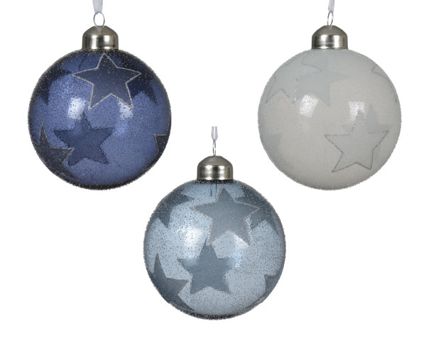 Weihnachtskugel in mehrfarbig aus Glas
