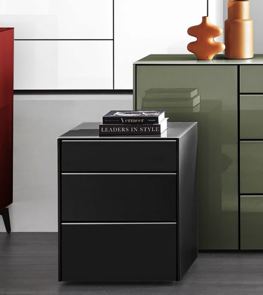 Kommode MACKENZIE in anthrazit aus Glas