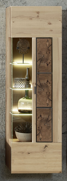 Hängevitrine vito LAVADO in Artisaneiche aus Dekor