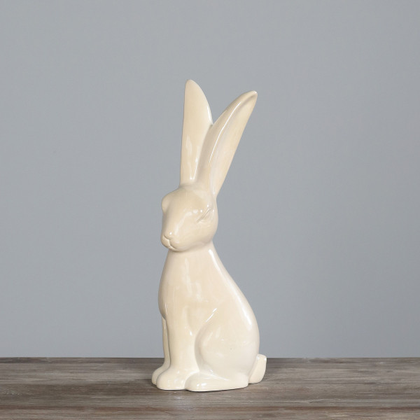 Hase in creme aus Porzellan