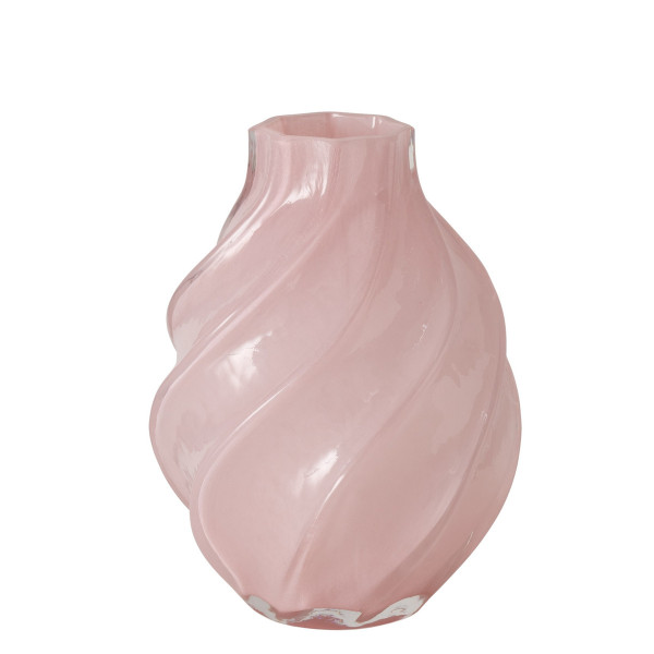 Vase RESIO in rosa aus Glas