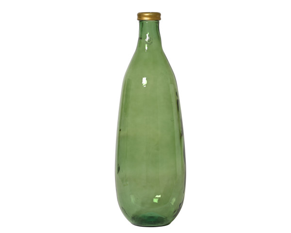 Vase in grün aus Glas