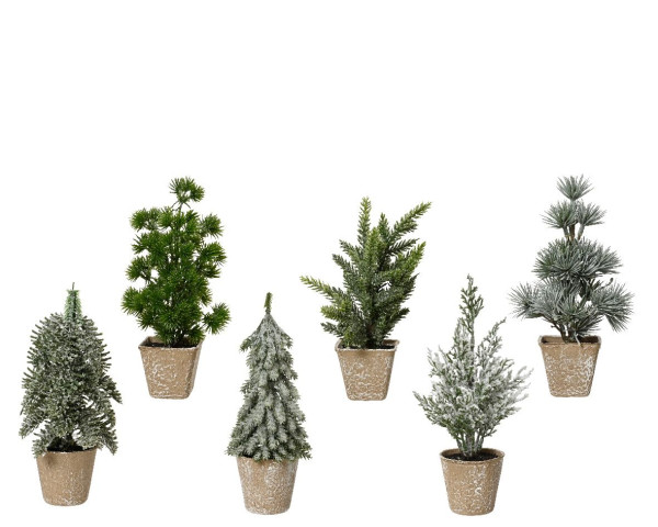 Weihnachtsbaum im Topf in grün aus Kunststoff