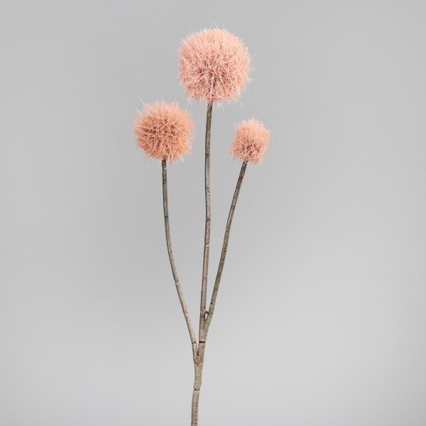 Kunstblume Allium in rosa aus Kunststoff