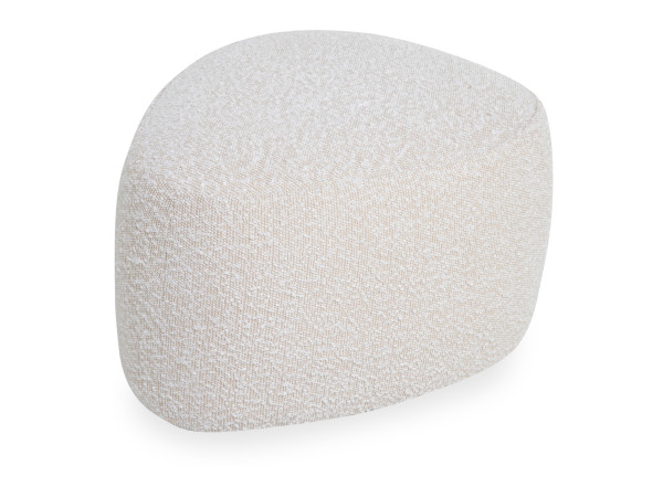Pouf POLLYANNA in weiß aus Stoff