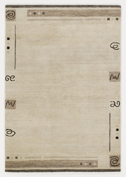 Teppich DAVINA Malpi in beige aus Schurwolle