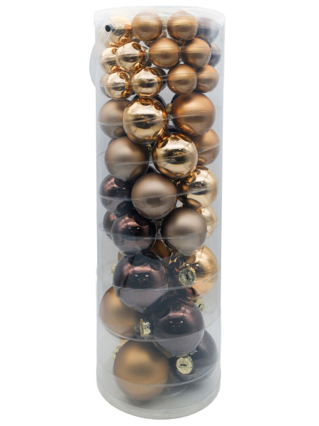 Weihnachtskugel-Box ELEGANT LOUNGE in braun aus Glas