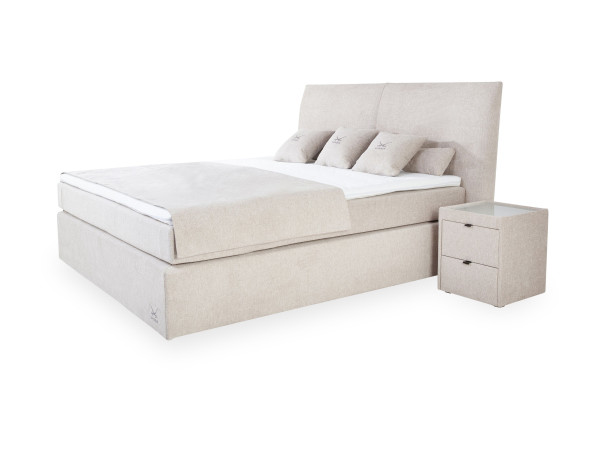 Boxspringbett SANSIBAR VIBORG in 3595 grey aus Stoff
