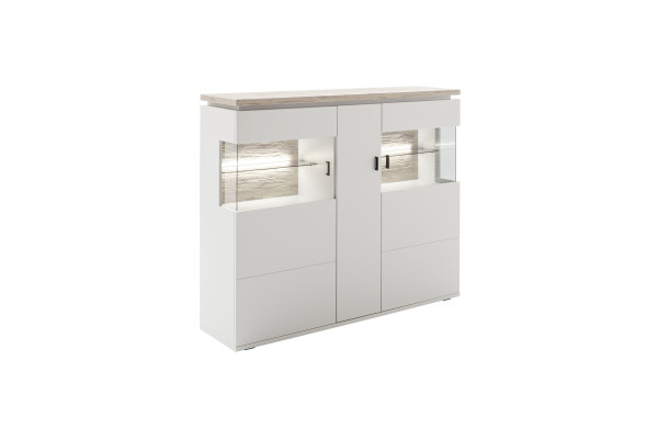 Highboard HARPER MANAGUA in weiß aus Dekor