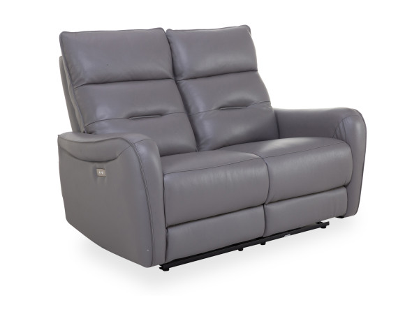 Sofa 2 Sitzer HARPER HAIFA in grau aus Leder/Stoff