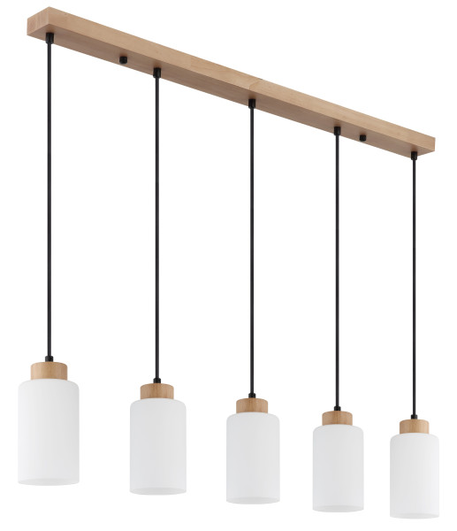 Hängeleuchte in braun aus Holz