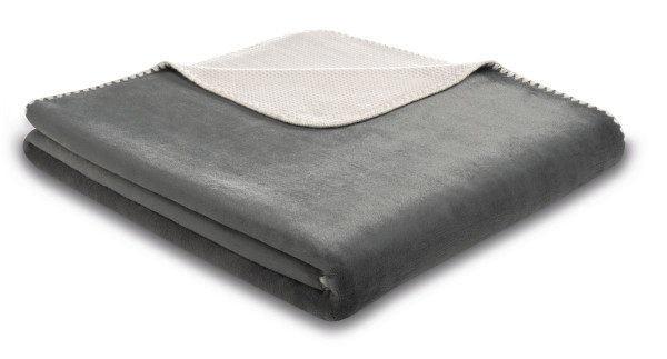 Wohndecke SOFT & COSY in grau aus Polyester