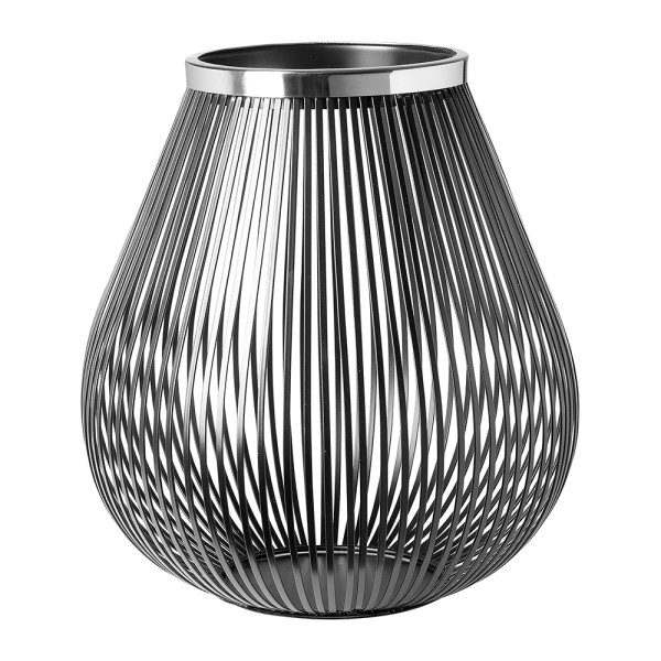 Windlicht PAVK in schwarz aus Edelstahl