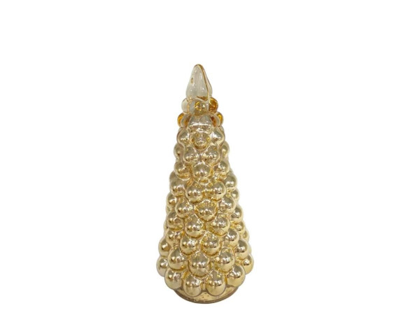 Weihnachtsbaum LED in goldfarben aus Glas