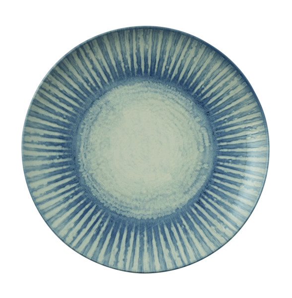 Speiseteller Arthur Krupp SUNLIGHT BLUE in blau aus Steingut
