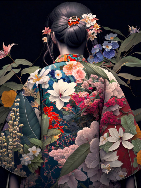 Glasbild GEISHA V