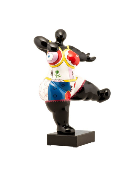 Skulptur HOMMAGE AN NIKI in bunt aus Kunststoff