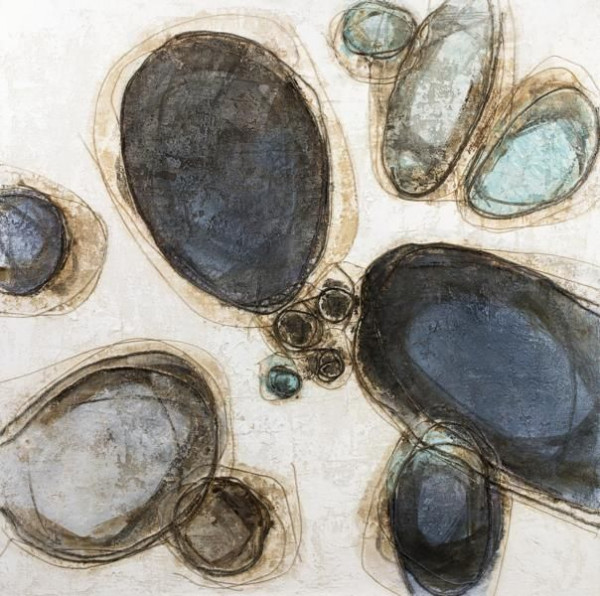 Ölbild Stones dark blue (LB 120x120 cm)
