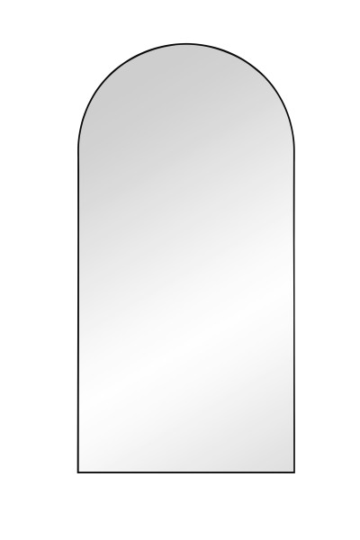 Stand- und Wandspiegel BRITTA in schwarz aus Metall