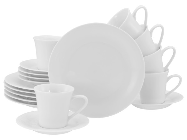 Kaffeeservice SOFT in weiß aus Porzellan