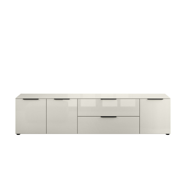 Lowboard HARPER MEDINA in kaschmir aus Glas