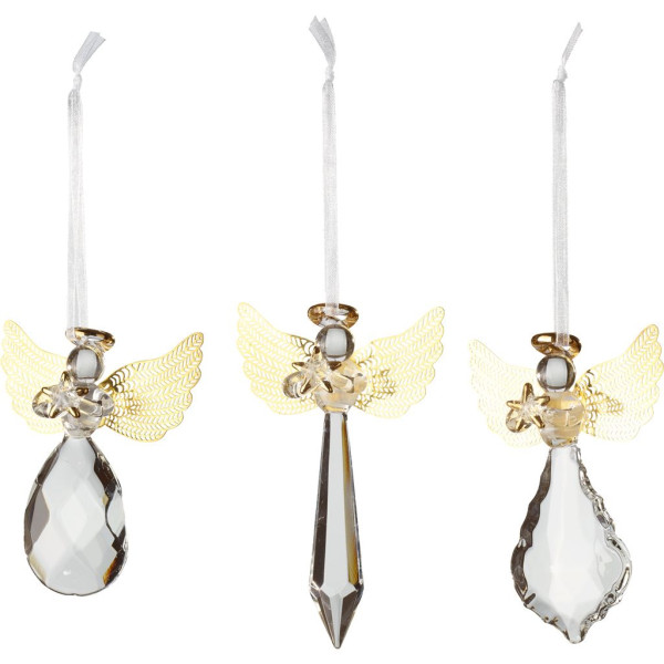 Hänger-Set Engel in mehrfarbig aus Bone China