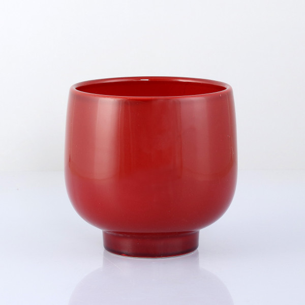 Übertopf RED in rot aus Keramik