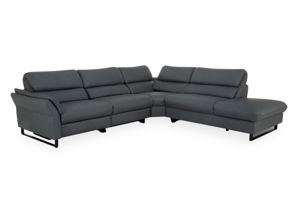 Polsterecke MONDO BAVERO in grau aus Leder