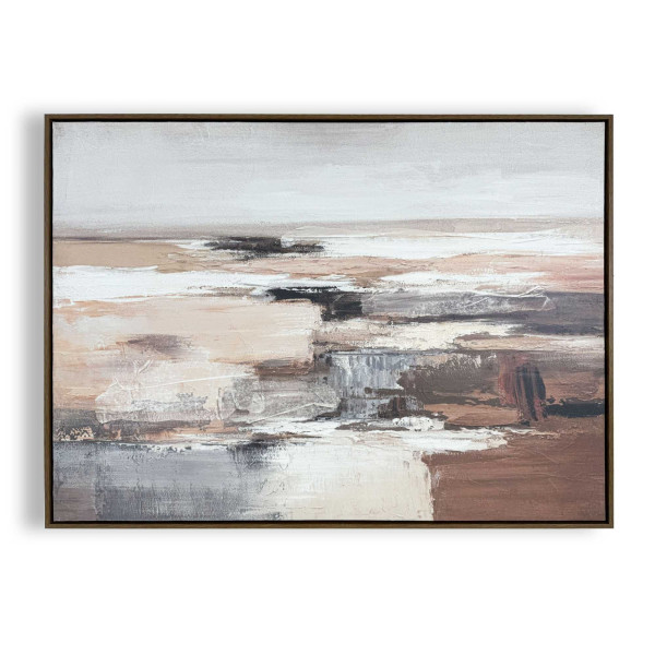 Leinwandbild OPEN HORIZON in braun aus Materialmix