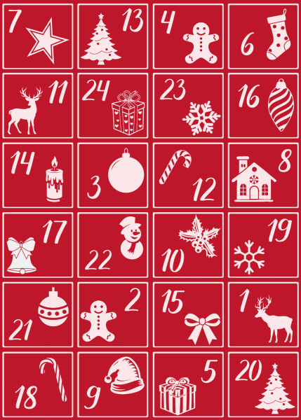 Geschirrtuch XMAS Adventkalend