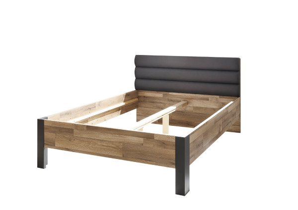 Bett HARPER BRAGA in graphit aus Kunstleder