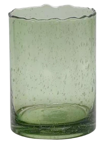 Windlicht HARVEY in grün aus Glas