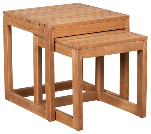 Beistelltisch 2er-Set WOODIE in teak aus Teak