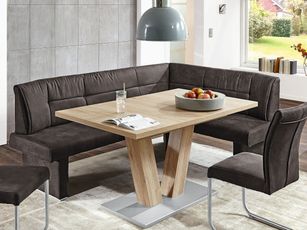 Eckbank LISA in stone aus Stoff