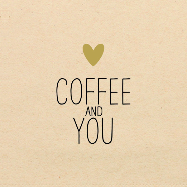 Servietten COFFEE + YOU in beige aus Papier