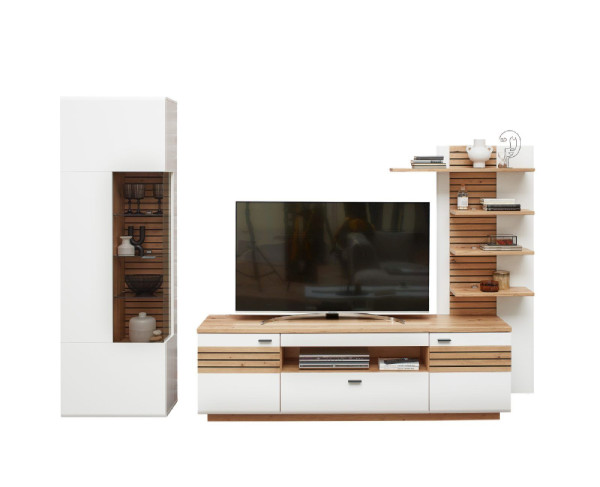 Wohnwand HARPER WENTWORTH in weiß aus Dekor