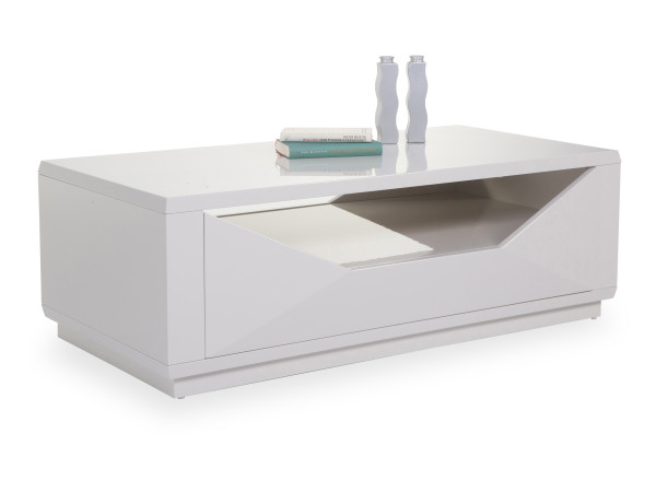 Couchtisch Rolf Weber ALSFELD in weiß aus Lack Hochglanz