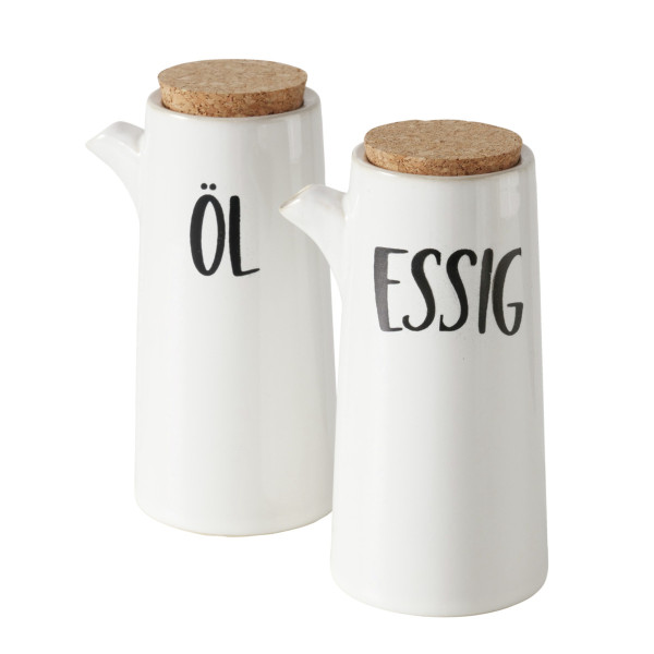 Essig-/Ölflasche JONAH in mehrfarbig aus Steinzeug