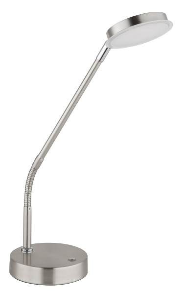 Tischleuchte SILVIO in Nickel aus Metall