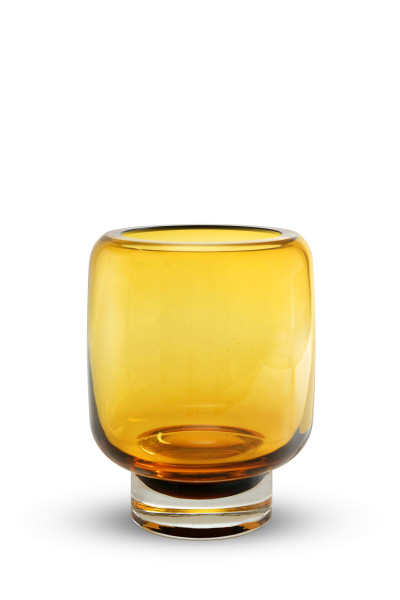 Vase in ocker aus Glas