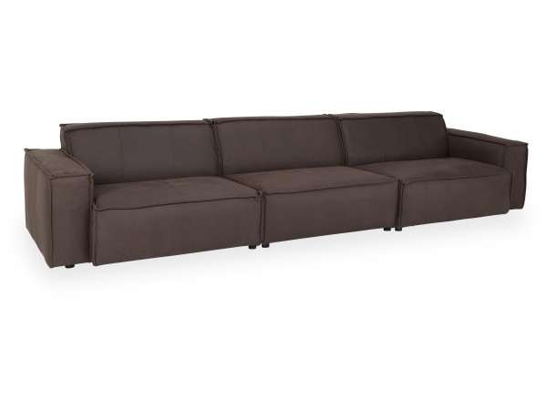 Megasofa CROSWELL in espresso aus Leder