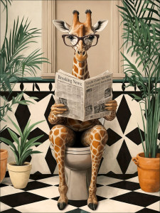 Keilrahmenbild LUSTIGE GIRAFFE Keilrahmenbild LUSTIGE GIRAFFE