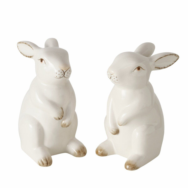 Hase MALTY in weiß aus Steingut