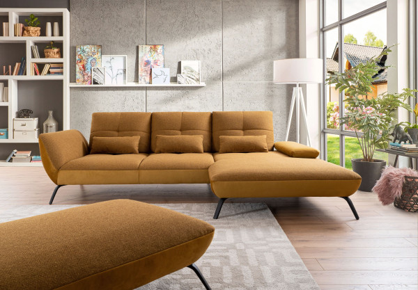 Polsterecke vito TICONA in Mustard aus Stoff
