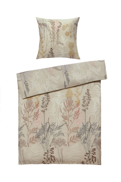 Bettwäsche CAROL Satin in grün aus Baumwolle