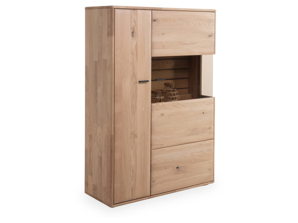 Highboard HARPER MANILA in Balkeneiche aus Massivholz