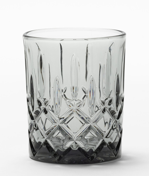 Trinkglas in dunkelgrau aus Glas