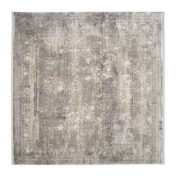 Teppich LOTUS in grau aus Mischgewebe